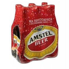 Amstel Μπύρα Φιάλη 6x500 ml 